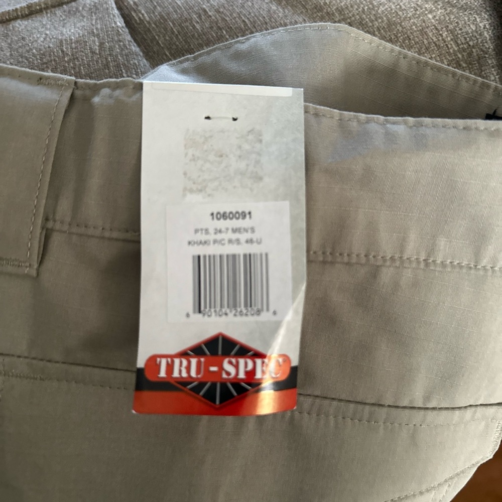 NWT MENS 46 by 24 TRU-SPEC 24-7 ORIGINAL TACTICAL PANTS KHAKI - Picture 5 of 6